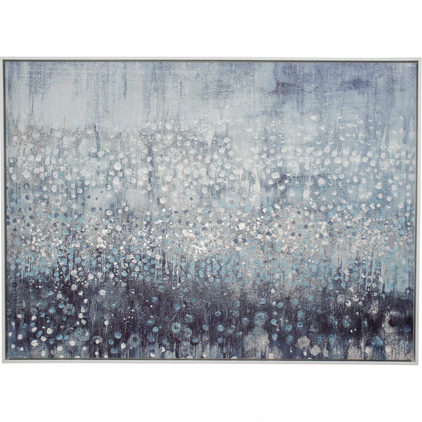 Abstract Rain Framed Canvas